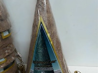 8 x kerstkegel 50 cm met 20 lampen goud - afbeelding 3 van  3