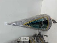 8 x kerstkegel 50 cm met 20 lampen zilver - afbeelding 3 van  3