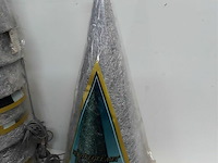 8 x kerstkegel 50 cm met 20 lampen zilver - afbeelding 3 van  3