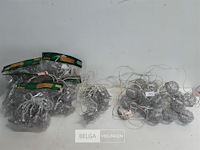 8 x kerstverlichting 10 lampen zilver ster/bal - afbeelding 1 van  3