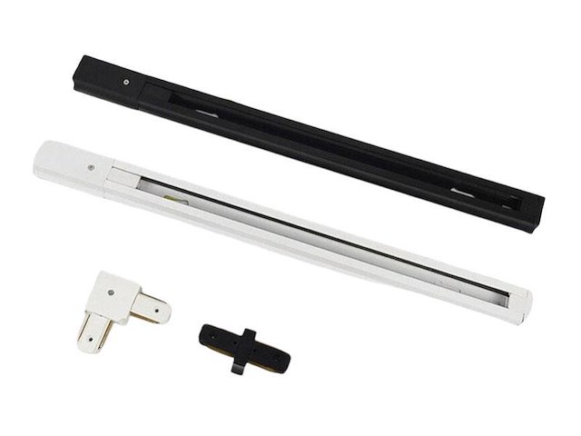 8 x l verbinding voor 1 fase 2 draden railsystem mat wit - afbeelding 3 van  4