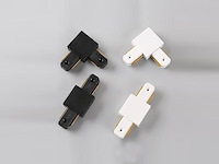 8 x l verbinding voor 1 fase 2 draden railsystem mat wit - afbeelding 4 van  4