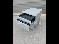 8 x ladeblokken hout grijs topblad - afbeelding 4 van  5