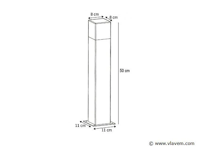 8 x largo 50 buiten lamp dimbaar zwart - afbeelding 3 van  8