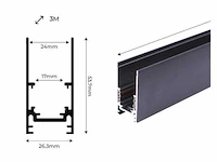 8 x magnetische rail in opbouw 20mm 48v - 3 meter - afbeelding 5 van  5