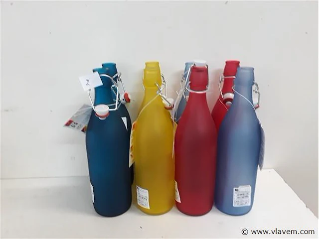 8 x melkfles 1 l met klipsluiting - afbeelding 1 van  2
