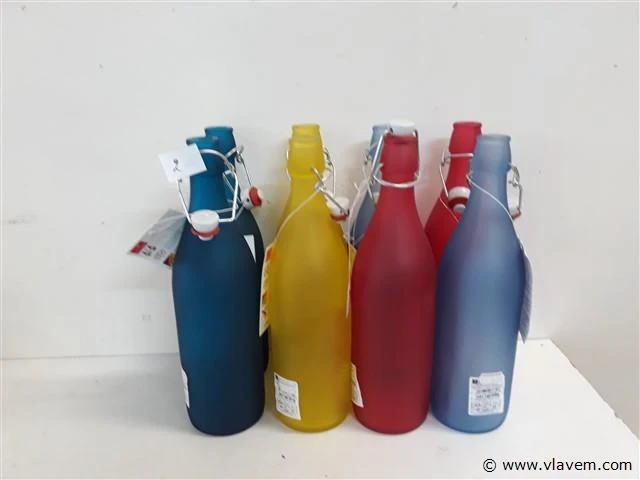 8 x melkfles 1 l met klipsluiting - afbeelding 1 van  2