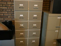 8 x metalen dossierkast met 2 lades - afbeelding 1 van  4