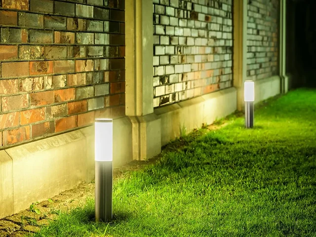 8 x mila 45 rvs opaal grond lamp - afbeelding 1 van  9