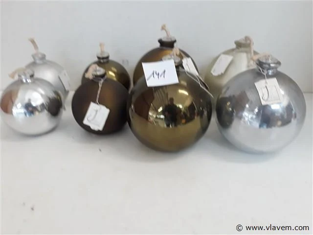 8 x olie lampje rond + 4 navulling - afbeelding 2 van  2