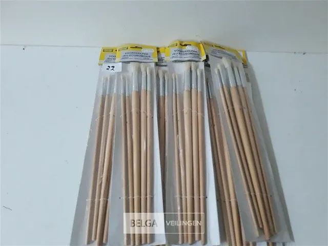 8 x penselenset rond 5 stuks - afbeelding 1 van  2