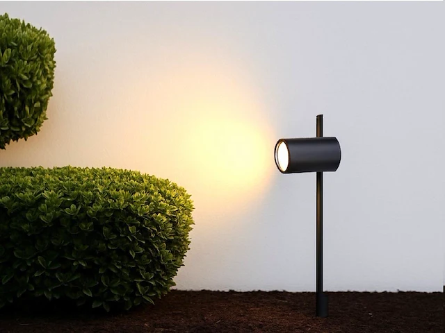 8 x prikspot tuinlamp gu10 fitting 60cm zwart draaibaar waterdicht - afbeelding 1 van  7