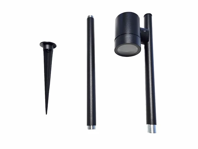 8 x prikspot tuinlamp gu10 fitting 60cm zwart draaibaar waterdicht - afbeelding 6 van  7