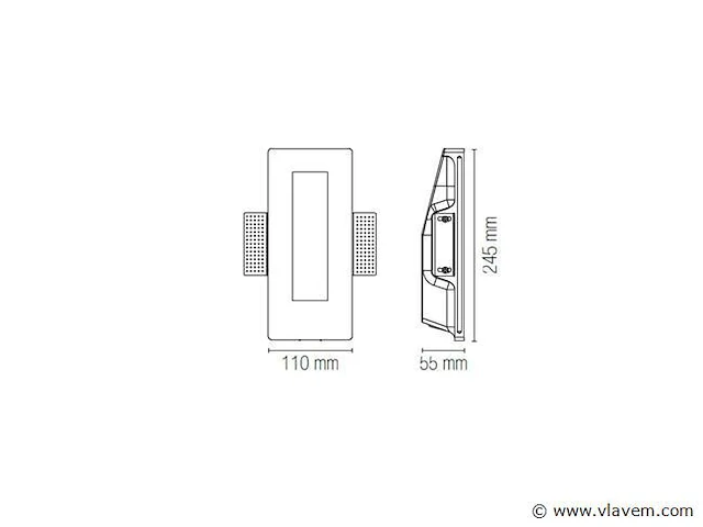 8 x pure series arel wand inbouw spots - afbeelding 9 van  10