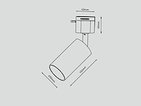 8 x railspot gu10 armatuur cilinder zand zwart draaibaar 10,2cm - afbeelding 7 van  7