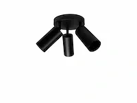 8 x ronde opbouw armaturen met gu10 fitting: 3 draaibare zwarte spots - afbeelding 2 van  5
