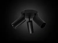 8 x ronde opbouw armaturen met gu10 fitting: 3 draaibare zwarte spots - afbeelding 3 van  5