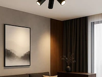 8 x ronde opbouwarmatuur gu10 – 3 draaibare spots – zwart – aluminium – ø150 mm – ip20 - afbeelding 2 van  5