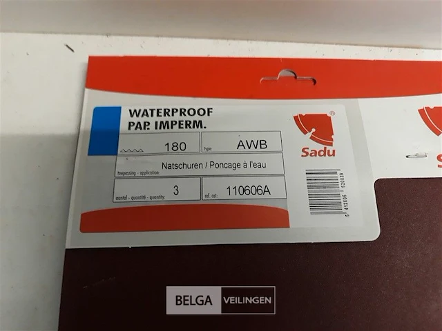 8 x schuurpapier waterproof k 180 3 vellen - afbeelding 3 van  3