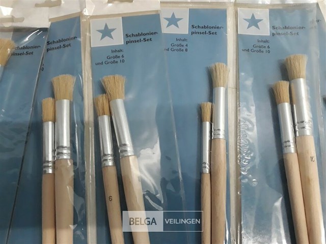 8 x sjabloneerborstels 2 stuks - afbeelding 3 van  3