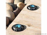 8 x solar 4 lichts led grond spot zwart - afbeelding 3 van  8