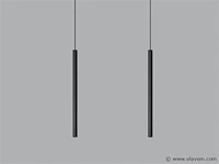 8 x solo tube slim design hanglamp zwart - afbeelding 2 van  11