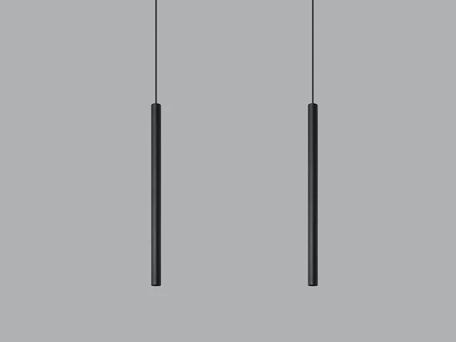 8 x solo tube slim design hanglamp zwart - afbeelding 2 van  11