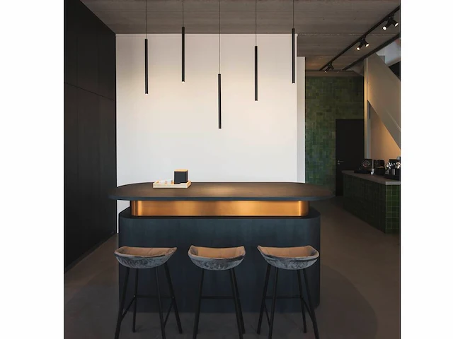 8 x solo tube slim design hanglamp zwart - afbeelding 5 van  11