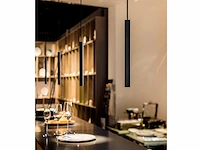 8 x solo tube slim design hanglamp zwart - afbeelding 8 van  11