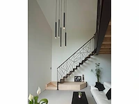 8 x solo tube slim design hanglamp zwart - afbeelding 10 van  11