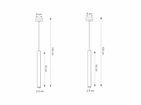 8 x solo tube slim design hanglamp zwart - afbeelding 11 van  11