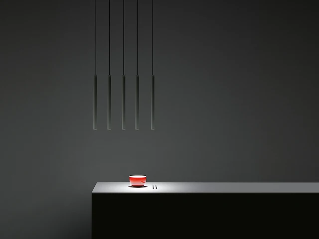 8 x solo tube slim design hanglamp zwart - afbeelding 1 van  8