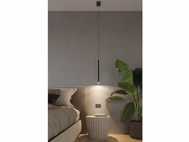 8 x solo tube slim design hanglamp zwart - afbeelding 4 van  8