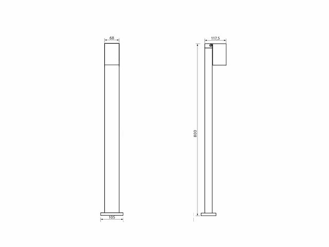 8 x soul 80 buiten lamp zwart - afbeelding 7 van  10