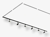 8 x spanningsrails set 100 mat zwart - afbeelding 2 van  8