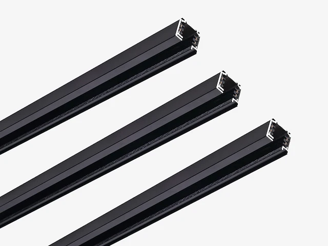 8 x spanningsrails set 100 mat zwart - afbeelding 1 van  8