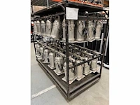 8 x thomas par64 silver 6-bar soca in w/42xcp60 & 6xcp61 w/dolly - afbeelding 1 van  5