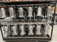 8 x thomas par64 silver 6-bar soca in w/42xcp60 & 6xcp61 w/dolly - afbeelding 2 van  5