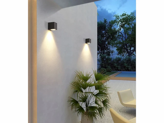 8 x wallight eco 1.0 buiten armatuur zwart - afbeelding 6 van  9