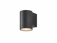 8 x wandlamp cilinder gu10 fitting zand zwart waterdicht - afbeelding 1 van  3