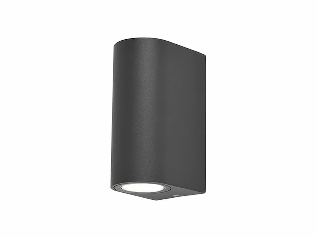 8 x wandlamp halfrond gu10 duo fitting zwart waterdicht - afbeelding 4 van  7