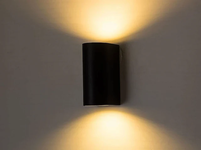 8 x wandlamp halfrond gu10 duo fitting zwart waterdicht - afbeelding 5 van  7