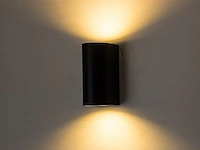 8 x wandlamp halfrond gu10 duo fitting zwart waterdicht - afbeelding 5 van  7