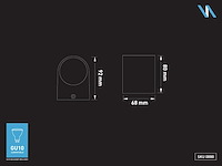 8 x wandlamp modern halfrond gu10 fitting zand zwart waterdicht - afbeelding 5 van  5