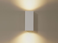 8 x wandlamp rechthoekig gu10 duo fitting wit waterdicht - afbeelding 3 van  4