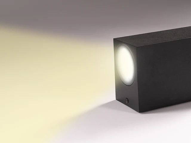8 x wandlamp rechthoekig gu10 duo fitting zwart waterdicht - afbeelding 7 van  9