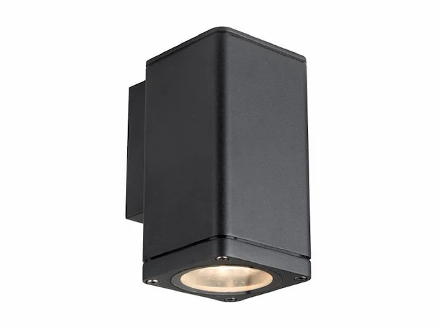 8 x wandlamp rechthoekig gu10 fitting zand zwart waterdicht - afbeelding 1 van  6