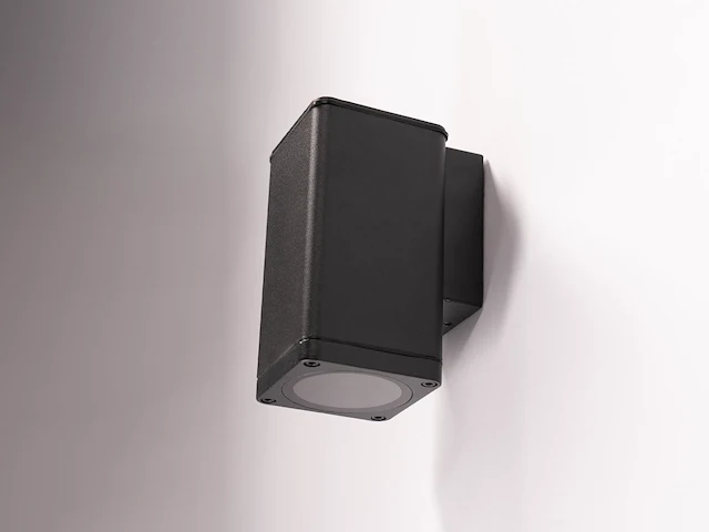 8 x wandlamp rechthoekig gu10 fitting zand zwart waterdicht - afbeelding 3 van  6