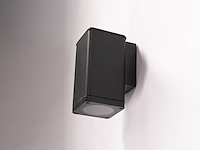 8 x wandlamp rechthoekig gu10 fitting zand zwart waterdicht - afbeelding 3 van  6