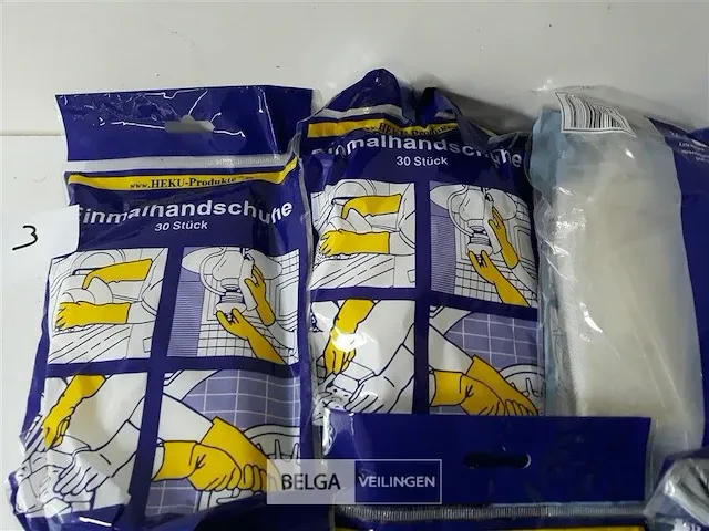 8 x wegwerphandschoenen pvc transparant 30 stuks - afbeelding 2 van  2